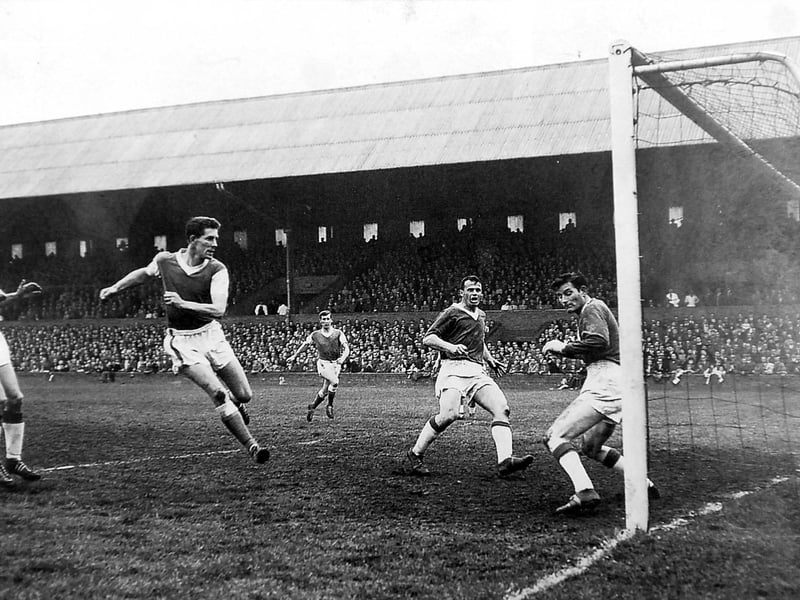 1960-61: 52 goals....1961-62: 29 goals.....A club, and Division Four, record for Bly (second left) in a team that scored a record 134 goals in their first season in the Football League.