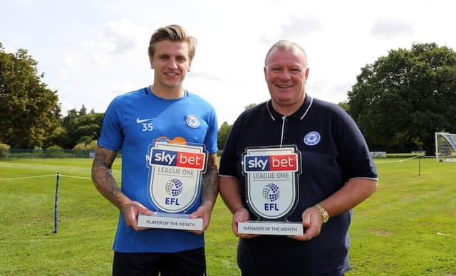 Jason Cummings with his League One Player of the Month award in August 2018.