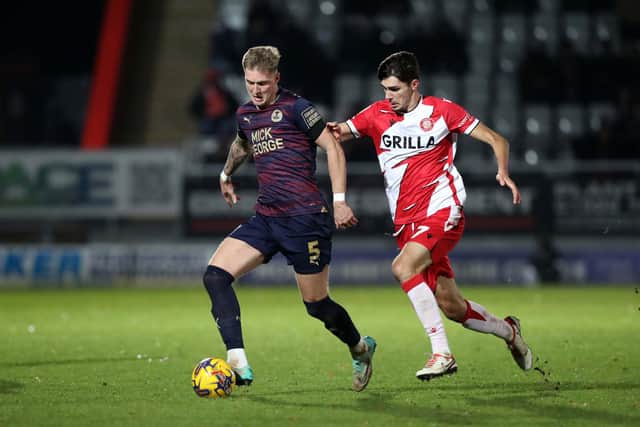 Josh Knight of Peterborough United in action against Stevenage. Photo: Joe Dent/theposh.com