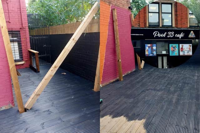 The current look of the rear of the venue. Credit: The Cue Club.