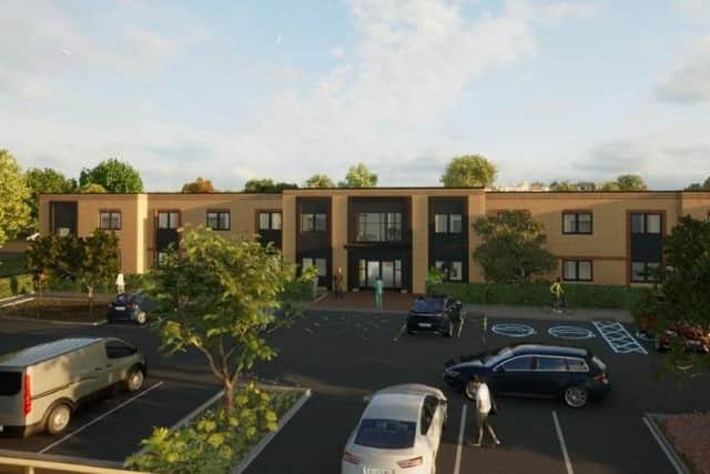 The proposed 66-bed care home courtyard at Thorpe Wood Photo: LNT & USF Ltd