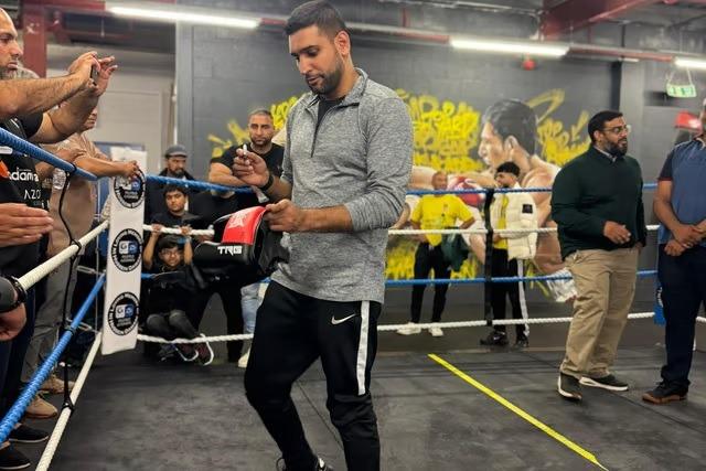 Former World Champion Amir Khan visited Queensgate this year