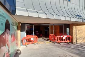 Work is underway to replace the entrance doors to the Queensgate Shopping Centre in Peterborough to protect shoppers and staff from the cold weather