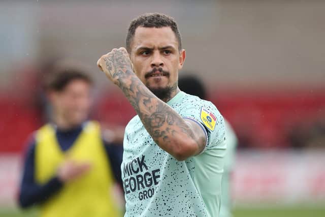 Will Posh skipper Jonson Clarke-Harris be celebrating at the end of next season? Photo: Joe Dent/theposh.com.