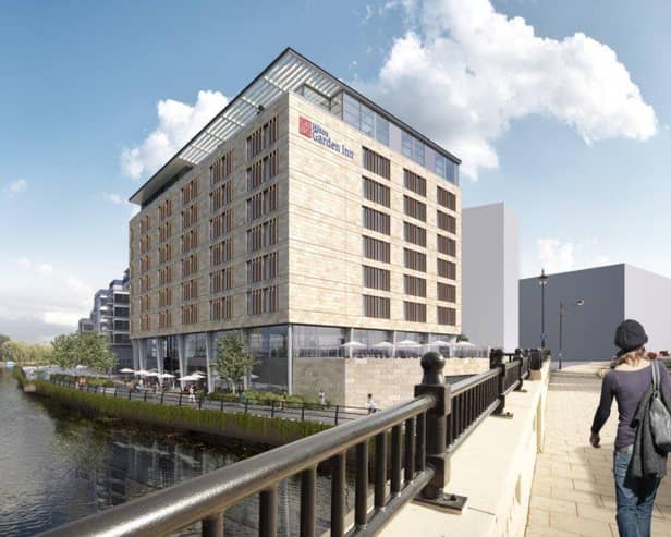 This image shows how Peterborough's Hilton Garden Inn should appear when completed