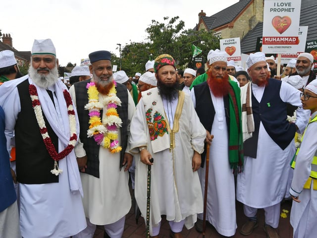 Peterborough Grand Mawlid parade from Alderman's Drive to celebrate the life and legacy of the Prophet Muhammad.