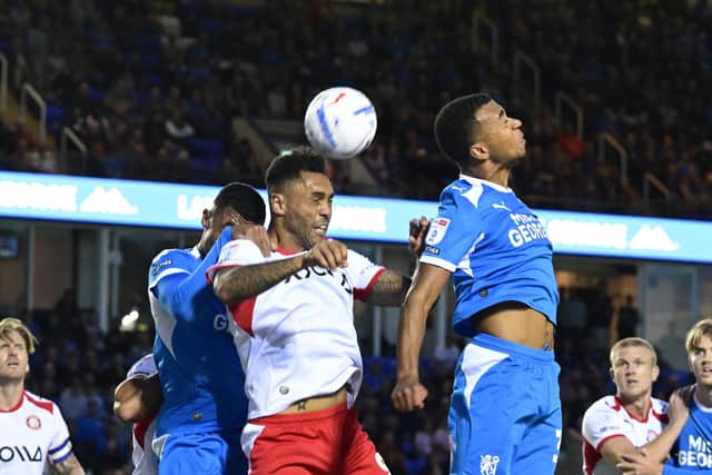Match action from Posh v Stevenage. Photo David Lowndes.