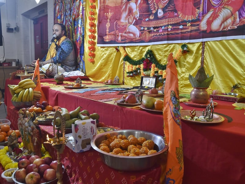 The Bharat Hindu Samaj temple smoke cleansing celebration at Rock Road