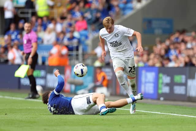 Harley Mills in action for Posh. Photo Joe Dent/theposh.com
