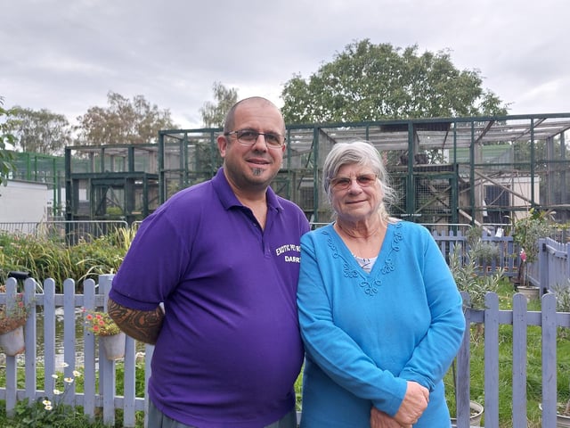 Darren Mansfield with mum, Pam, who kicked the whole adventure off by rescuing a snake in 1976