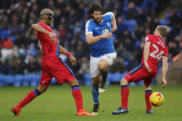 Michael Bostwick in action for Posh. Photo Joe Dent/theposh.com.