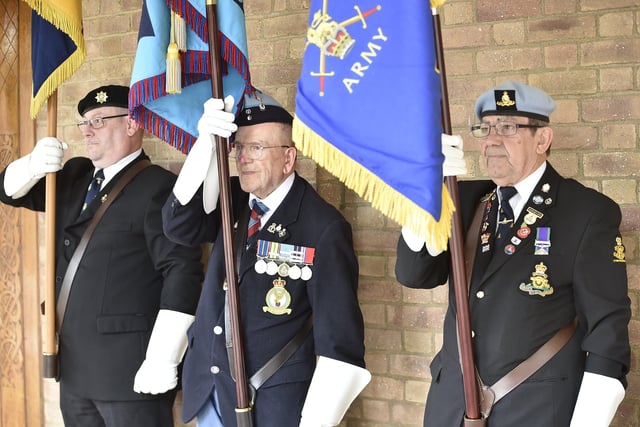 Royal British Legion standards were on display