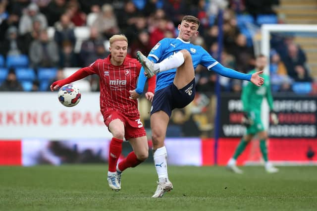 Harrison Burrows (right) in action for Posh. Photo: Joe Dent/theposh.com