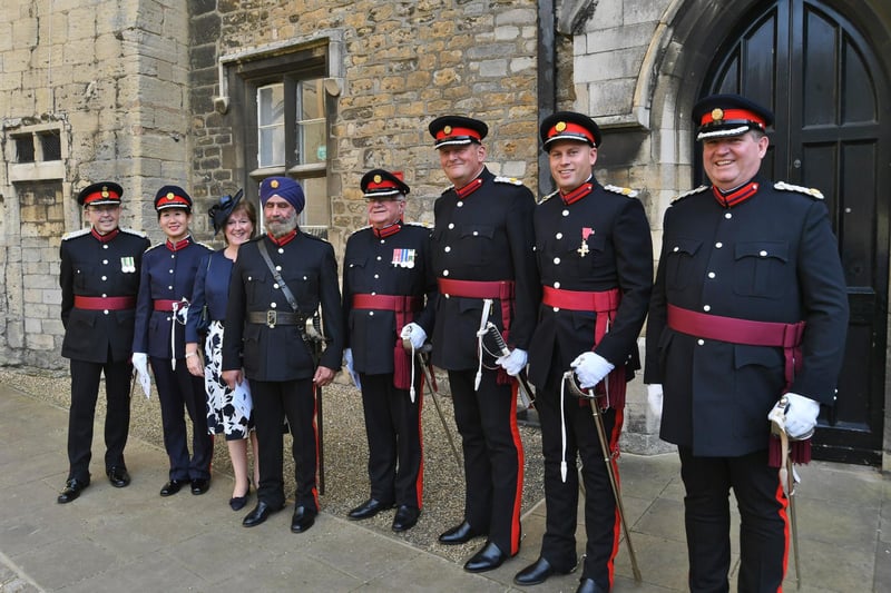 The Deputy Lieutenants  attending the service.
