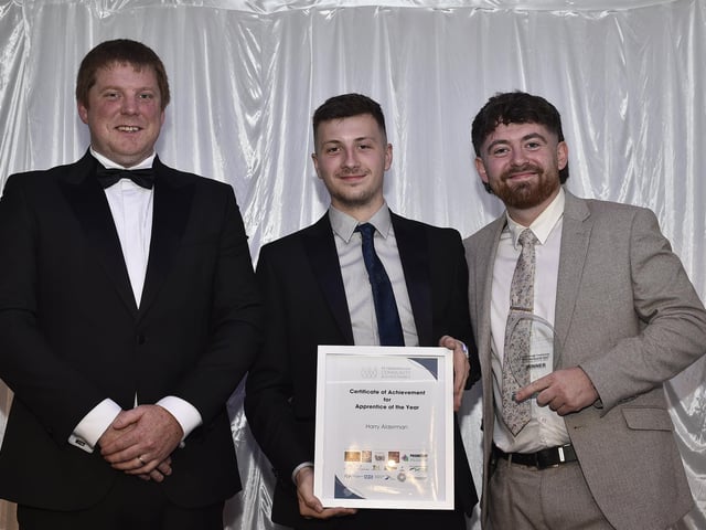 Apprentice of the Year winner Ben Roberts of EML and Harry Alderman from EML