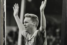 Tony Philliskirk celebrates a Posh goal.