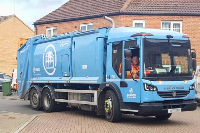 A bin lorry in Peterborough.