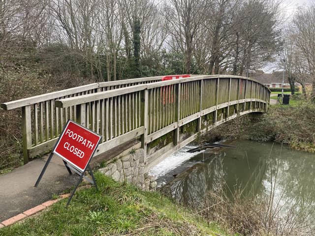 One of the closed public bridges near Werrington, Peterborough