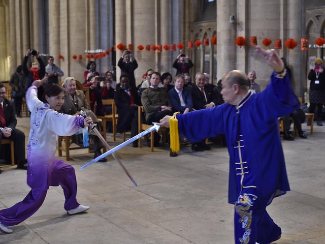 The Chinese Community in Peterborough received The King's Award for Voluntary Services at Peterborough Cathedral