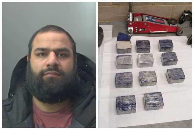 Usman Iftikhar and some of the drugs police found