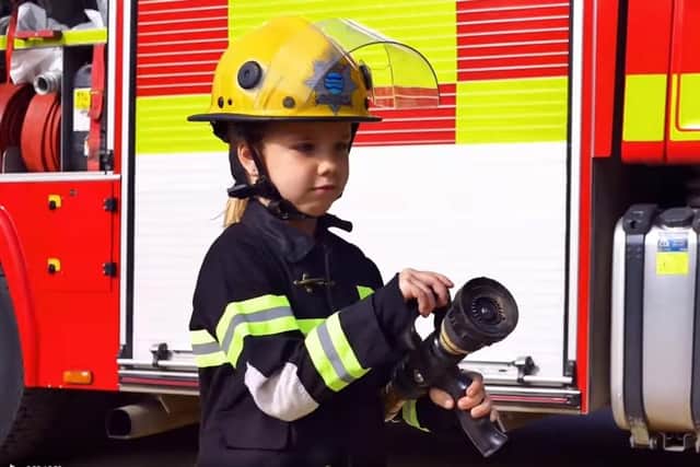 Six-year-old Darcey Cook is ready for action in her latest online video (image: DAX Videography).