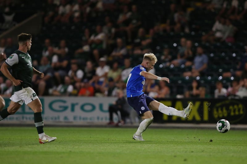 First Posh goal at 19 years 08 months 23 days, v Plymouth, August 10, 2022 (pictured). Signed for Posh from King's Lynn and made his debut in a Championship fixture at Bournemouth. His one and only Posh goal arrived in a 2-0 Carabao Cup win at Plymouth last season. Taylor hadn't started a single Football League game for Posh when Luton Town paid £500k for him last January and he appeared in the Championship play-off final for the Hatters as they won a shock promotion to the Premier League. Now on loan at League Two Colchester and he scored his fifth goal in seven appearances for them on Saturday.