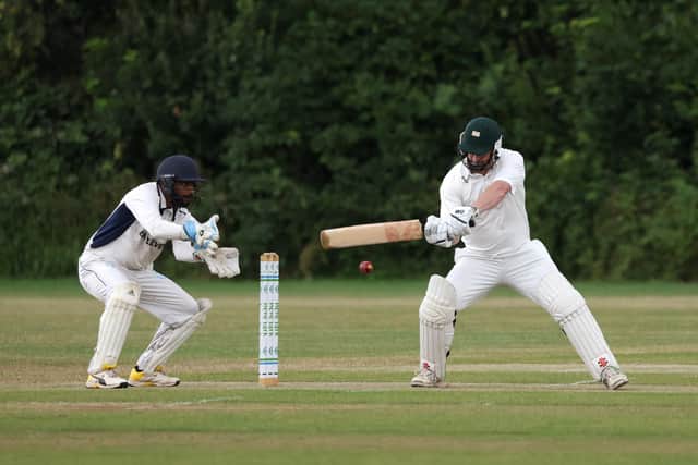 Mark Drake on his way to 35 for Bretton against LGR. Photo: Paul Marriott.