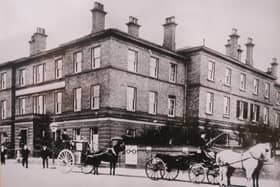 An old photo  showing the Great Northern Hotel