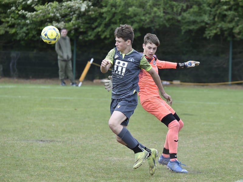 U14's Junior Alliance  football final action from Werrington v Holbeach at Stonald Road