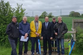 from left to right: Alastair Peat, Arthur Cross, Cllr David Over, Shailesh Vara MP, Joe Dobson and Syd Smith, who are objecting to the proposals