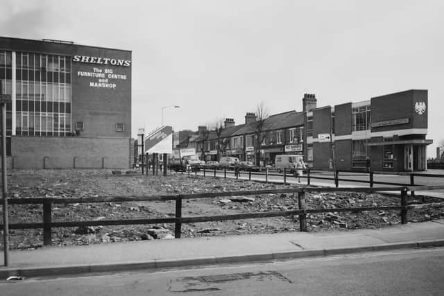 Broadway with the old Shelton’s store in the background.