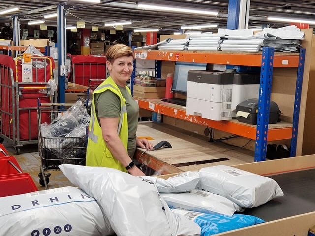 The interior of one of a growing number of warehouses operated by Yours Clothing in Orton Southgate, in Peterborough