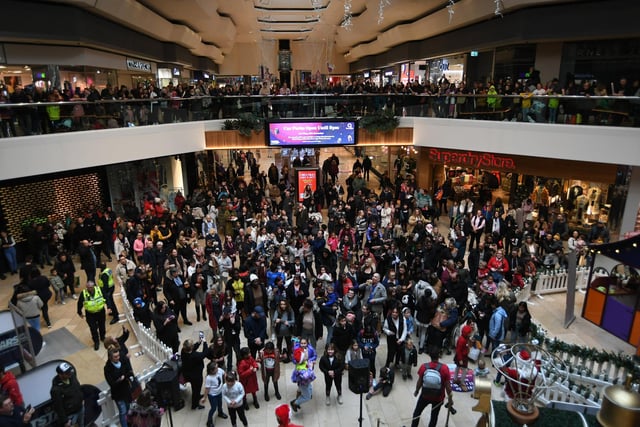 Christmas lights switch on at Queensgate