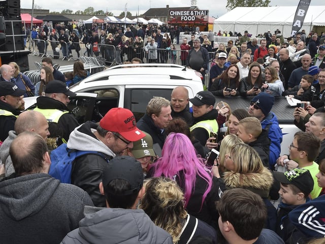 Football legend and TV personality was mobbed by adoring fans when he visited Truckfest in 2019.