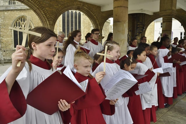 The choir in Cathedral Square