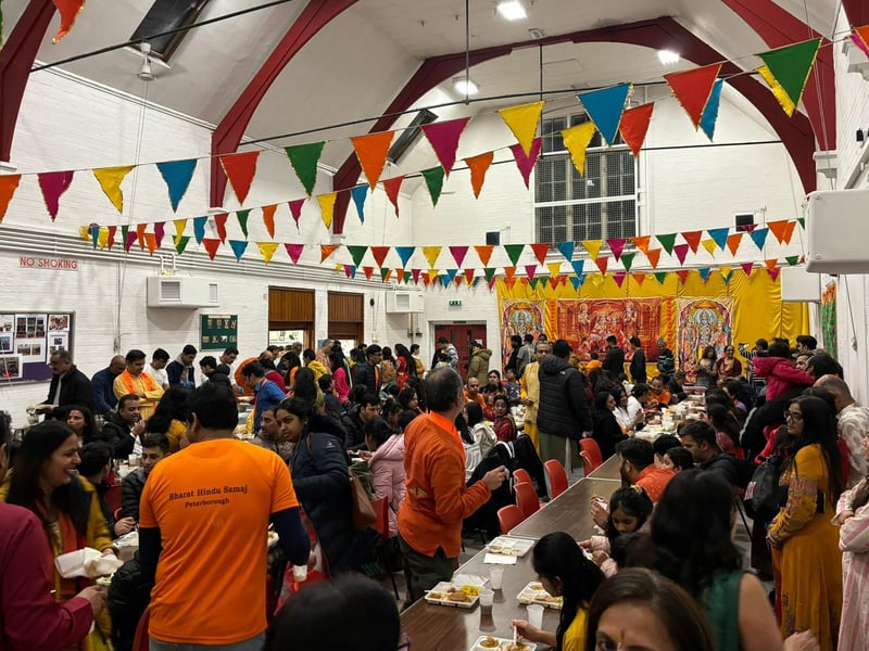 Hindus take part in the day long celebrations