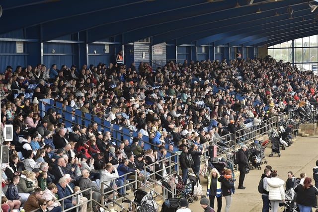 Crowds in the main arena.