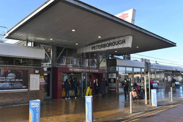 The Peterborough Railway Station area which is primed for development thanks to Government funding announced this week .