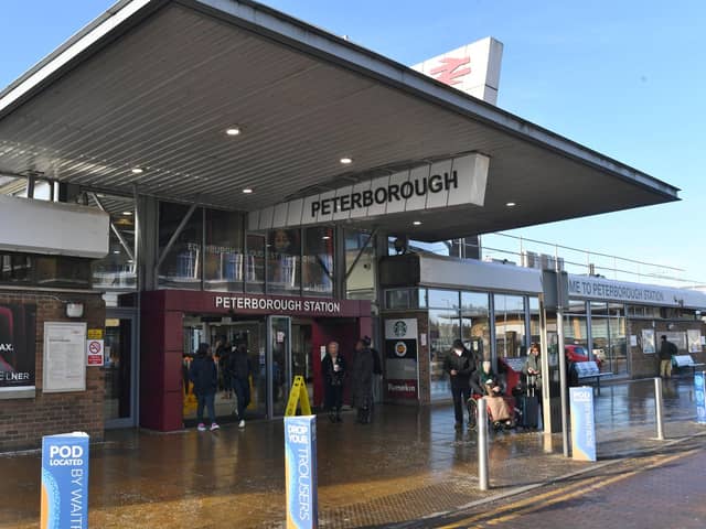 The Peterborough Railway Station area which is primed for development thanks to Government funding announced this week .