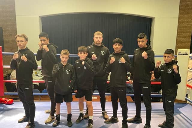 The Police squad at St Ives. From left, Harvey Barnes, Donnie Carpenter, Kyryl Malyk, Beau Bowden, Tom O’Hara, Ismaael Mohammed, Rushaan Raja and Musa Ahmed.