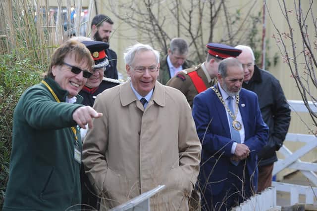 Duke of Gloucester visiting Railworld in 2020
