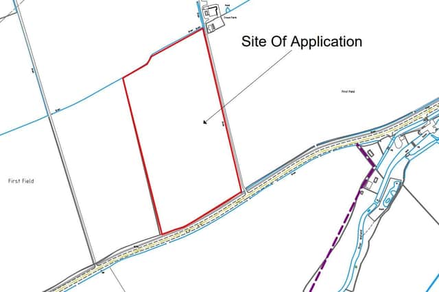 A map of the location of the proposed quarry.