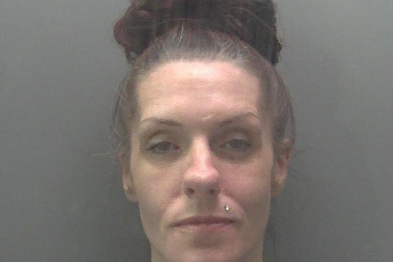 Gaynor Steels (43) of Sprignall, Bretton, Peterborough, was jailed alongside Jamie Boardman after the couple took part in a shop robbery in which staff and a member of the public were assaulted. Steels was jailed for 27 months after admitting robbery.