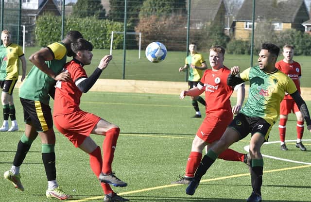 Action from a recent Peterborough Rangers (green and yellow) game. Photo David Lowndes.