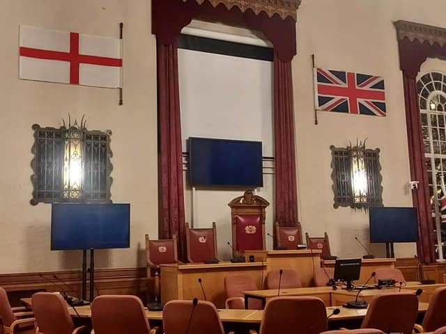 Inside Peterborough Town Hall where councillors voted on next year's budget