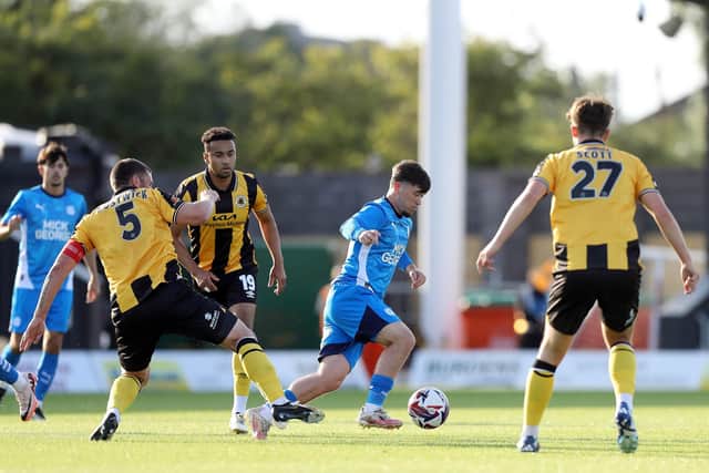Chris Conn-Clarke in action for Posh in a friendly at Boston. Photo Joe Dent/theposh.com
