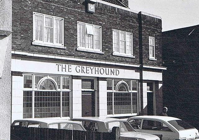 The Greyhound pub on Lincoln Road, New England in the early 1970s. Although the original buildings still stands, it is now two separate grocery stores (image: Peterborough Images Archive)