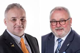 Lib Dem leader Christian Hogg (left) has criticised council leader Wayne Fitzgerald's (right) opposition to parts of a region-wide transport plan