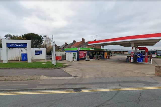 Woodston Service Station. The proposal is to demolish the jet wash on the left.