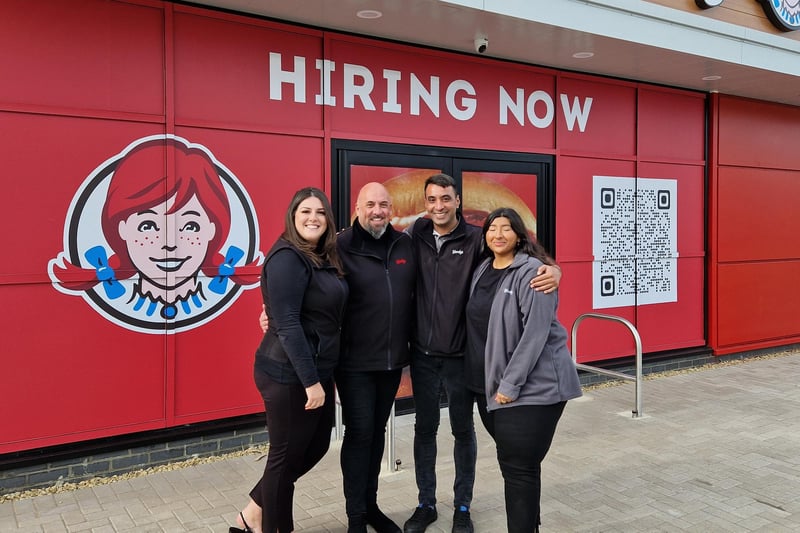 The management team at Wendy's in Peterborough, from left, Ellie Weston, operations manager, Carl Morris, managing director of Wendy's franchise operator Blank Table, Azhar Muhammad, district manager, and Zahra Kachra, operations co-ordinator.